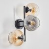 Koyoto Lampada a sfera, Applique Ambrato, Chiaro, Grigio fumo, 3-Luci