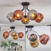 Ripoll Plafoniera, Lampada a sfera Cromo, Oro, Ramato, Grigio fumo, 5-Luci
