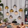 Gastor Lampadario a sospensione, Lampada a sfera, Lampada a sospensione Ambrato, Oro, Chiaro, Grigio fumo, 8-Luci