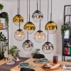 Gastor Lampadario a sospensione, Lampada a sfera, Lampada a sospensione Ambrato, Oro, Chiaro, Grigio fumo, 8-Luci