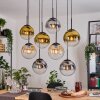 Gastor Lampadario a sospensione, Lampada a sfera, Lampada a sospensione Ambrato, Oro, Chiaro, Grigio fumo, 8-Luci