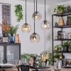 Ripoll Lampadario a sospensione, Lampada a sfera, Lampada a sospensione a cluster Ambrato, Chiaro, Grigio fumo, 4-Luci