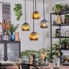 Koyoto Lampadario a sospensione, Lampada a sfera, Lampada a sospensione a cluster Blu, Oro, Verde, 4-Luci