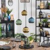 Koyoto Lampadario a sospensione, Lampada a sfera, Lampada a sospensione a cluster Blu, Oro, Verde, 4-Luci