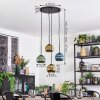 Koyoto Lampadario a sospensione, Lampada a sfera, Lampada a sospensione a cluster Blu, Oro, Verde, 4-Luci