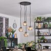 Ripoll Lampadario a sospensione, Lampada a sfera, Lampada a sospensione a cluster Cromo, Chiaro, Grigio fumo, 4-Luci
