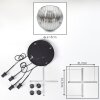 Ripoll Lampadario a sospensione, Lampada a sfera, Lampada a sospensione a cluster Cromo, Chiaro, Grigio fumo, 4-Luci