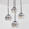 Ripoll Lampadario a sospensione, Lampada a sfera, Lampada a sospensione a cluster Cromo, Chiaro, Grigio fumo, 4-Luci
