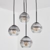 Ripoll Lampadario a sospensione, Lampada a sfera, Lampada a sospensione a cluster Chiaro, Grigio fumo, 4-Luci