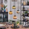 Koyoto Lampadario a sospensione, Lampada a sfera, Lampada a sospensione a cluster Blu, Oro, Verde, Ramato, 4-Luci