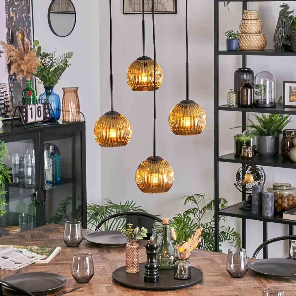 Ripoll Lampadario a sospensione, Lampada a sfera, Lampada a sospensione a cluster Oro, 4-Luci main product photo