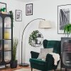 Bassagoda Lampada da terra, Lampade ad arco Nero, 1-Luce, Paralume in tessuto