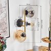 Gastor Lampada a sfera, Applique Oro, Nero, 3-Luci