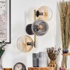 Koyoto Lampada a sfera, Applique Oro, Nero, 3-Luci