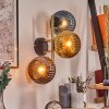 Koyoto Lampada a sfera, Applique Oro, Nero, 3-Luci