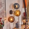 Koyoto Lampada a sfera, Applique Oro, Nero, 3-Luci
