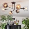 Koyoto Plafoniera, Lampada a sfera 78 cm Ambrato, Chiaro, Grigio fumo, 6-Luci