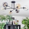 Koyoto Plafoniera, Lampada a sfera 78 cm Ambrato, Chiaro, Grigio fumo, 6-Luci