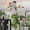 Koyoto Plafoniera, Lampada a sfera 78 cm Ambrato, Chiaro, Grigio fumo, 6-Luci