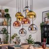 Gastor Lampadario a sospensione, Lampada a sfera, Lampada a sospensione Cromo, Oro, Chiaro, Ramato, Grigio fumo, 8-Luci