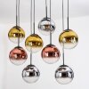 Gastor Lampadario a sospensione, Lampada a sfera, Lampada a sospensione Cromo, Oro, Chiaro, Ramato, Grigio fumo, 8-Luci