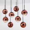 Gastor Lampadario a sospensione, Lampada a sfera, Lampada a sospensione Chiaro, Ramato, 8-Luci
