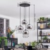 Koyoto Lampadario a sospensione, Lampada a sfera, Lampada a sospensione a cluster Cromo, Chiaro, Grigio fumo, 4-Luci