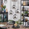 Koyoto Lampadario a sospensione, Lampada a sfera, Lampada a sospensione a cluster Cromo, Chiaro, Grigio fumo, 4-Luci