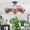 Ripoll Plafoniera, Lampada a sfera Cromo, Oro, Ramato, Grigio fumo, 5-Luci
