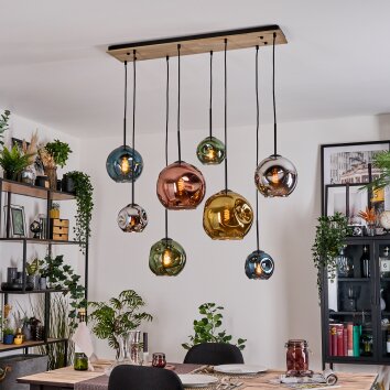 Ripoll Lampadario a sospensione, Lampada a sfera, Lampada a sospensione Écru, Nero, 8-Luci