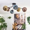 Koyoto Plafoniera, Lampada a sfera 73 cm Blu, Oro, Ramato, 6-Luci