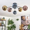 Koyoto Plafoniera, Lampada a sfera 73 cm Blu, Oro, Ramato, 6-Luci