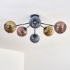 Koyoto Plafoniera, Lampada a sfera 73 cm Blu, Oro, Ramato, 6-Luci