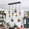 Gastor Lampadario a sospensione, Lampada a sfera, Lampada a sospensione Ambrato, Cromo, Chiaro, Grigio fumo, 8-Luci