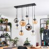 Gastor Lampadario a sospensione, Lampada a sfera, Lampada a sospensione Ambrato, Cromo, Chiaro, Grigio fumo, 8-Luci