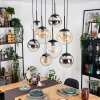 Gastor Lampadario a sospensione, Lampada a sfera, Lampada a sospensione Ambrato, Cromo, Chiaro, Grigio fumo, 8-Luci