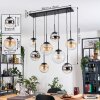 Gastor Lampadario a sospensione, Lampada a sfera, Lampada a sospensione Ambrato, Cromo, Chiaro, Grigio fumo, 8-Luci