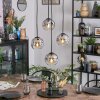 Ripoll Lampadario a sospensione, Lampada a sfera, Lampada a sospensione a cluster Cromo, Chiaro, Grigio fumo, 4-Luci