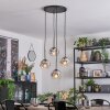 Ripoll Lampadario a sospensione, Lampada a sfera, Lampada a sospensione a cluster Cromo, Chiaro, Grigio fumo, 4-Luci