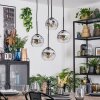 Ripoll Lampadario a sospensione, Lampada a sfera, Lampada a sospensione a cluster Cromo, Chiaro, Grigio fumo, 4-Luci