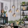 Ripoll Lampadario a sospensione, Lampada a sfera, Lampada a sospensione a cluster Cromo, Chiaro, Grigio fumo, 4-Luci