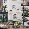 Koyoto Lampadario a sospensione, Lampada a sfera, Lampada a sospensione a cluster Ambrato, Chiaro, Grigio fumo, 4-Luci