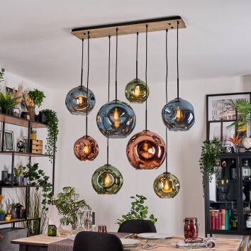 Ripoll Lampadario a sospensione, Lampada a sfera, Lampada a sospensione Écru, Nero, 8-Luci