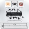 Gastor Lampadario a sospensione, Lampada a sfera, Lampada a sospensione Ambrato, Cromo, Chiaro, Ramato, Grigio fumo, 8-Luci