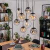 Gastor Lampadario a sospensione, Lampada a sfera, Lampada a sospensione Ambrato, Chiaro, Grigio fumo, 8-Luci