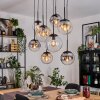 Gastor Lampadario a sospensione, Lampada a sfera, Lampada a sospensione Ambrato, Chiaro, Grigio fumo, 8-Luci