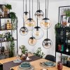 Gastor Lampadario a sospensione, Lampada a sfera, Lampada a sospensione Ambrato, Chiaro, Grigio fumo, 8-Luci