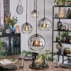 Koyoto Lampada a sfera, Lampada a sospensione a cluster Chiaro, Grigio fumo, 4-Luci
