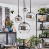 Koyoto Lampada a sfera, Lampada a sospensione a cluster Chiaro, Grigio fumo, 4-Luci