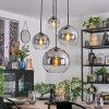 Koyoto Lampada a sfera, Lampada a sospensione a cluster Chiaro, Grigio fumo, 4-Luci